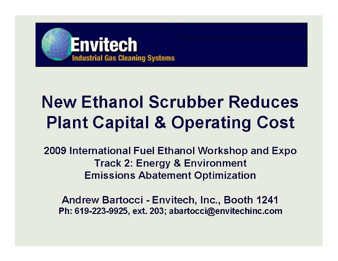 Ethanol Scrubber