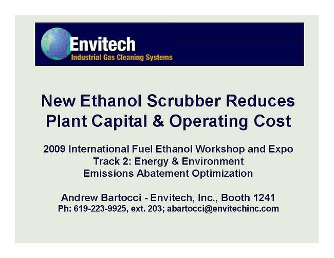 ethanol scrubber