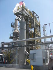 waste oil re-refiner SO2 scrubber