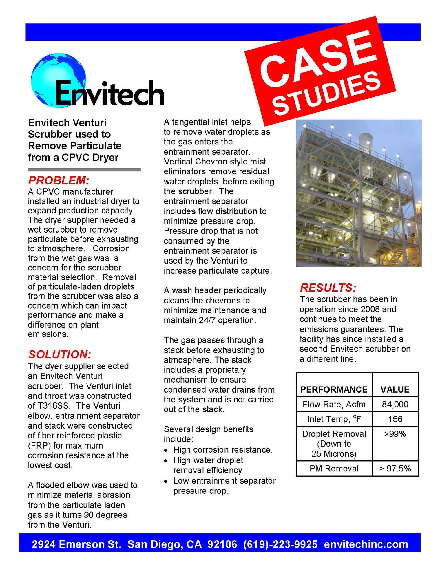 Venturi scrubber case study